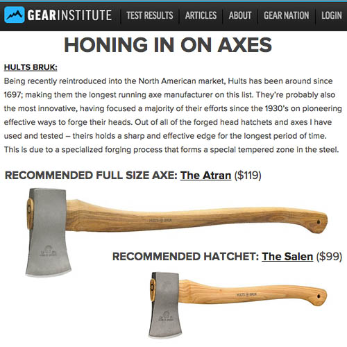 Gear Institute Hones in on Hults Bruk Axes